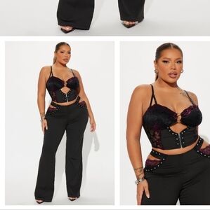 Fashion Nova Black Wide Leg Jumpsuit High Rise